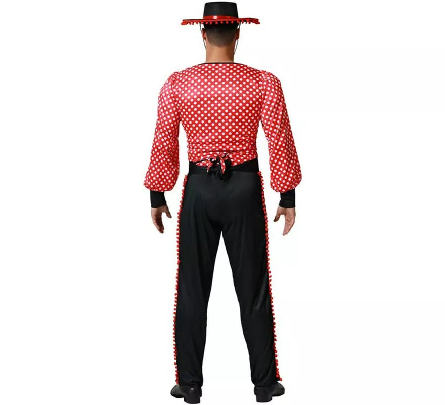 Translation missing: es.Disfraz de Flamenco rojo y negro para hombre