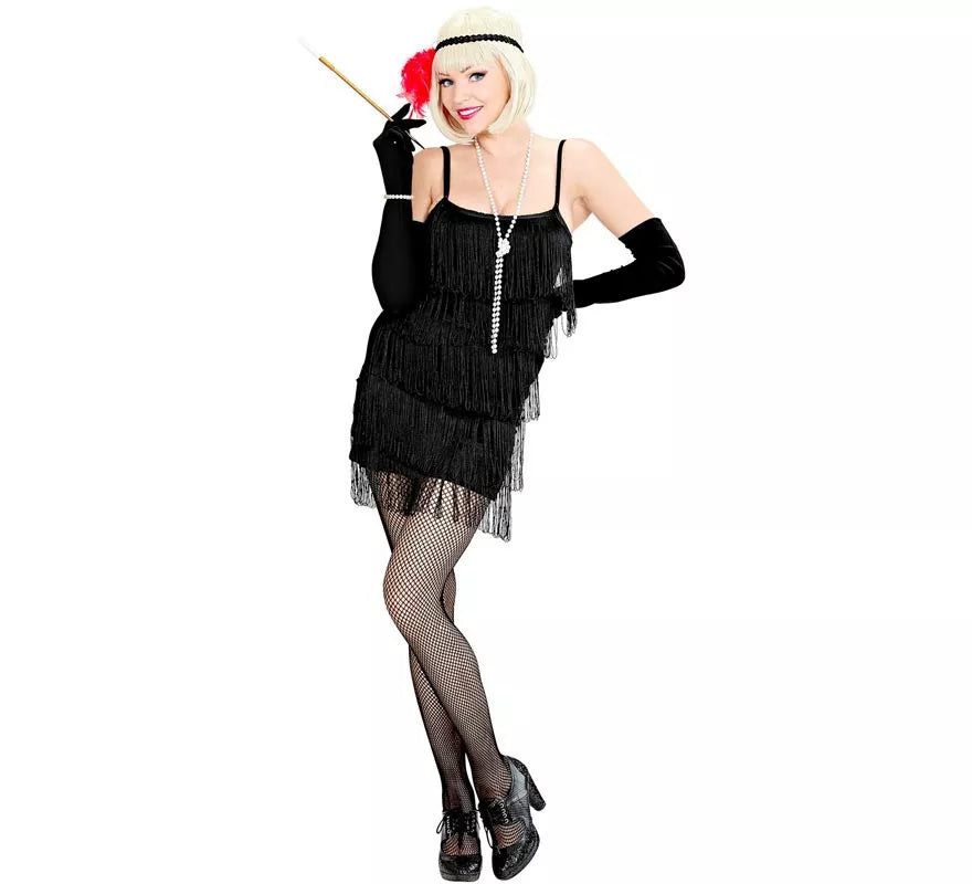 Translation missing: es.Disfraz de Flapper clásico negro para mujer