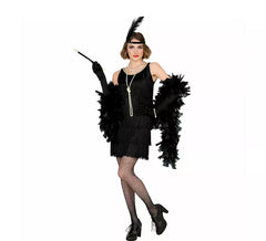 Disfraz de Flapper de los años 20 negro para mujer