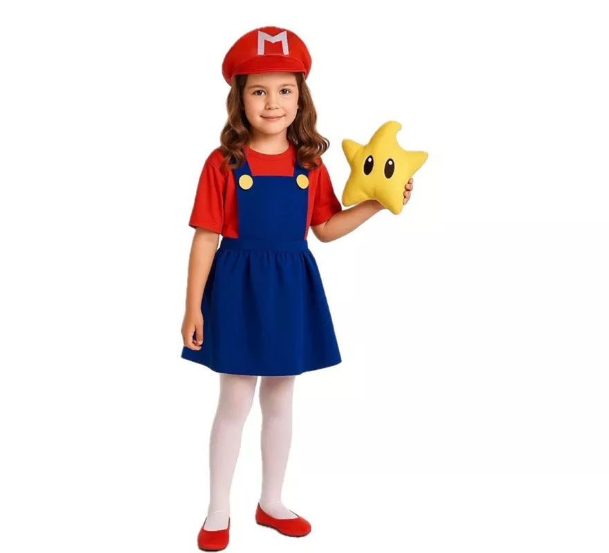 Translation missing: es.Disfraz de Fontanera de Videojuego para niña