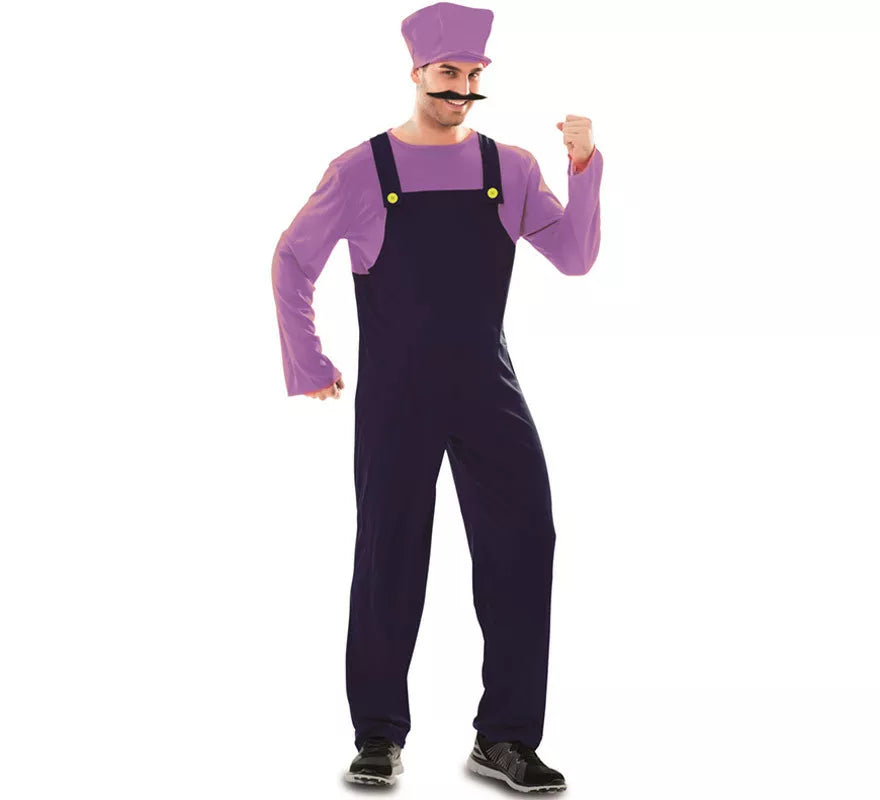 Translation missing: es.Disfraz de Fontanero Morado para hombre