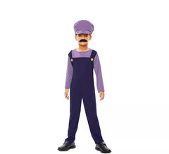 Disfraz de Fontanero Morado para niño