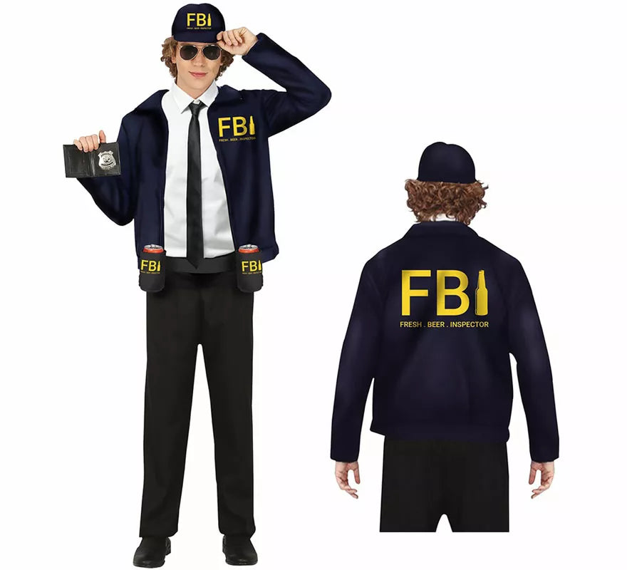 Translation missing: es.Disfraz de Fresh Beer Inspector FBI para hombre