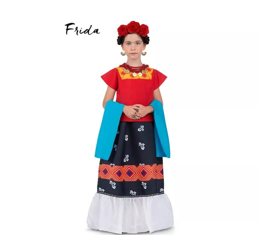 Translation missing: es.Disfraz de Frida Kahlo Clásica con tocado para bebé y niña