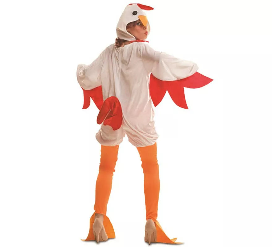 Translation missing: es.Disfraz de Gallina Blanca y Naranja para Mujer