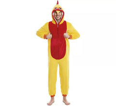 Disfraz de Gallo Amarillo y Rojo para adultos