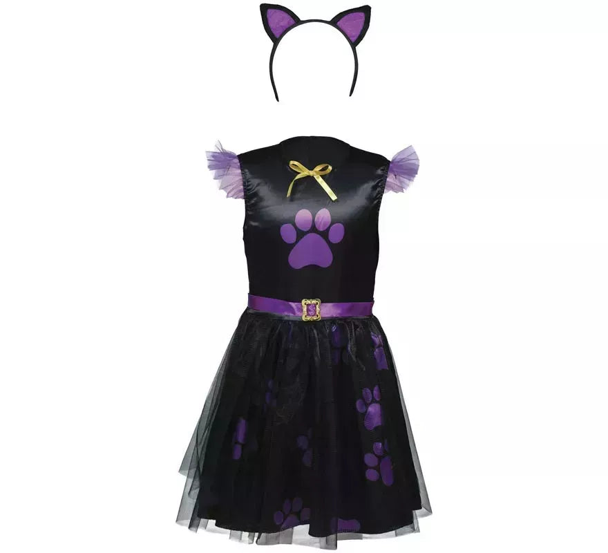 Disfraz de Gata morada para niña
