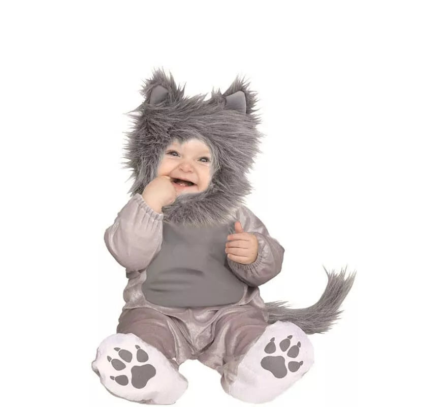 Translation missing: es.Disfraz de Gatito Gris de Peluche para bebé