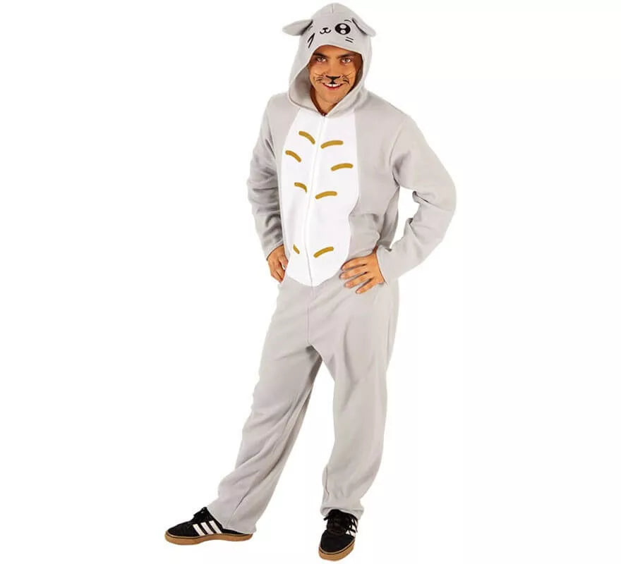 Disfraz de Gatito Gris para adultos