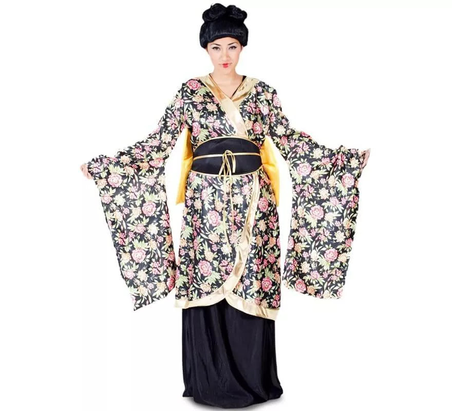Translation missing: es.Disfraz de Geisha con flores para mujer