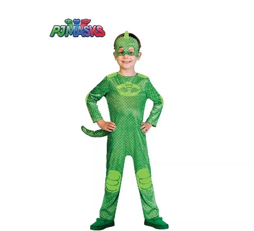 Translation missing: es.Disfraz de Gekko Verde de Pj Masks para niño