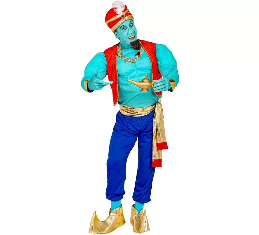 Translation missing: es.Disfraz de Genio Mágico azul para hombre