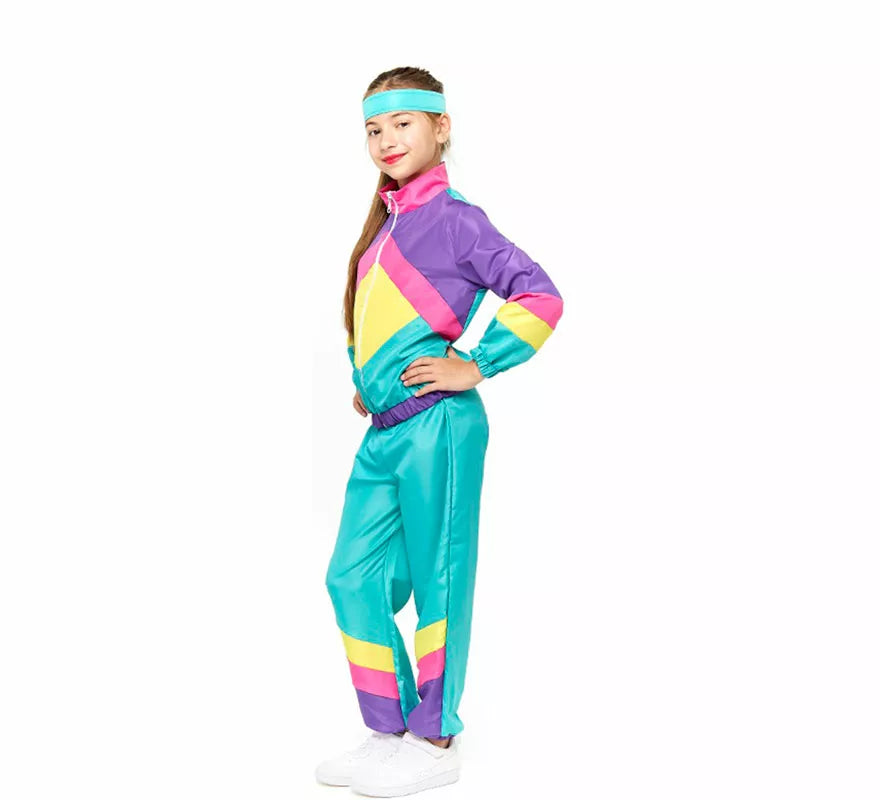 Translation missing: es.Disfraz de Gimnasta Chándal Retro para niño