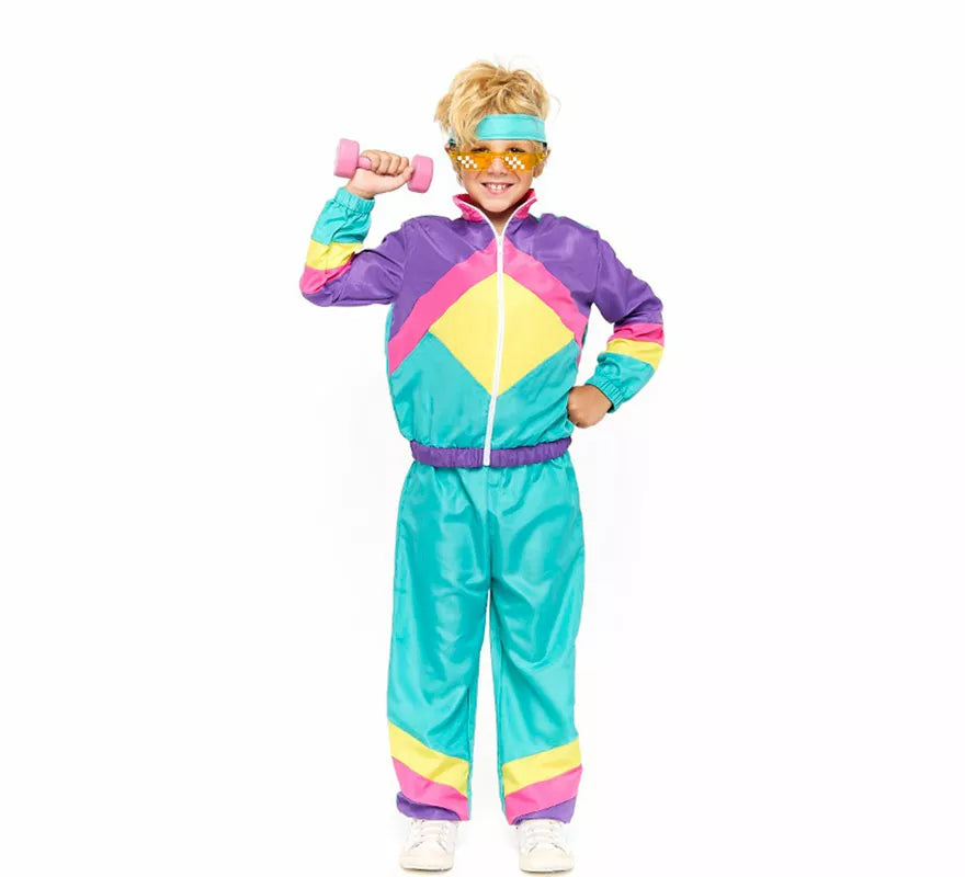 Translation missing: es.Disfraz de Gimnasta Chándal Retro para niño