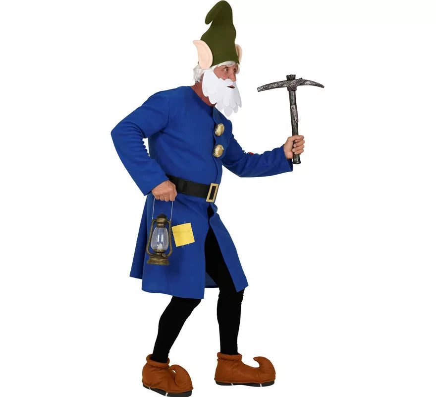 Disfraz de Gnomo Azul Trabajador para hombre