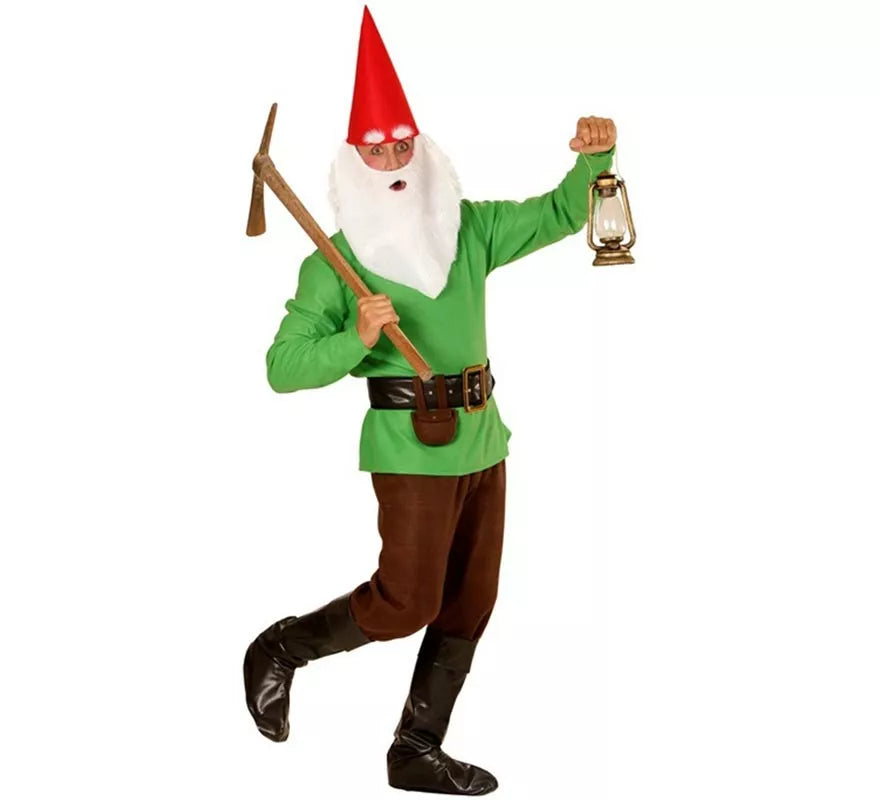 Translation missing: es.Disfraz de Gnomo verde para hombre