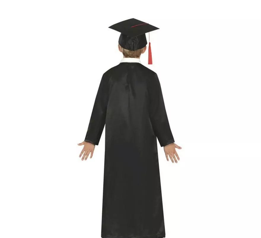Disfraz de Graduado rojo y negro para niños y adolescentes