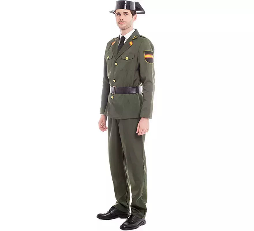 Translation missing: es.Disfraz de Guardia Civil Verde para hombre