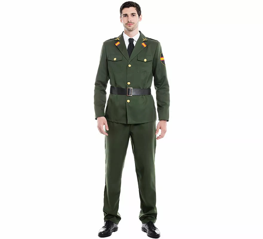 Translation missing: es.Disfraz de Guardia Civil Verde para hombre