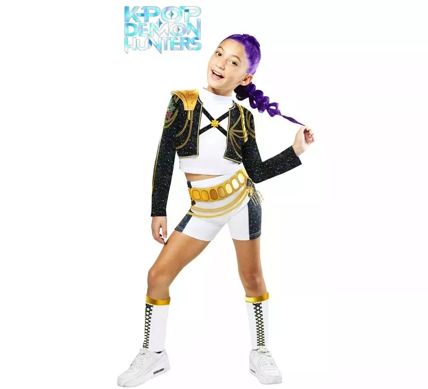 Translation missing: es.Disfraz de Guerrera K-Pop Rumi Golden para niña