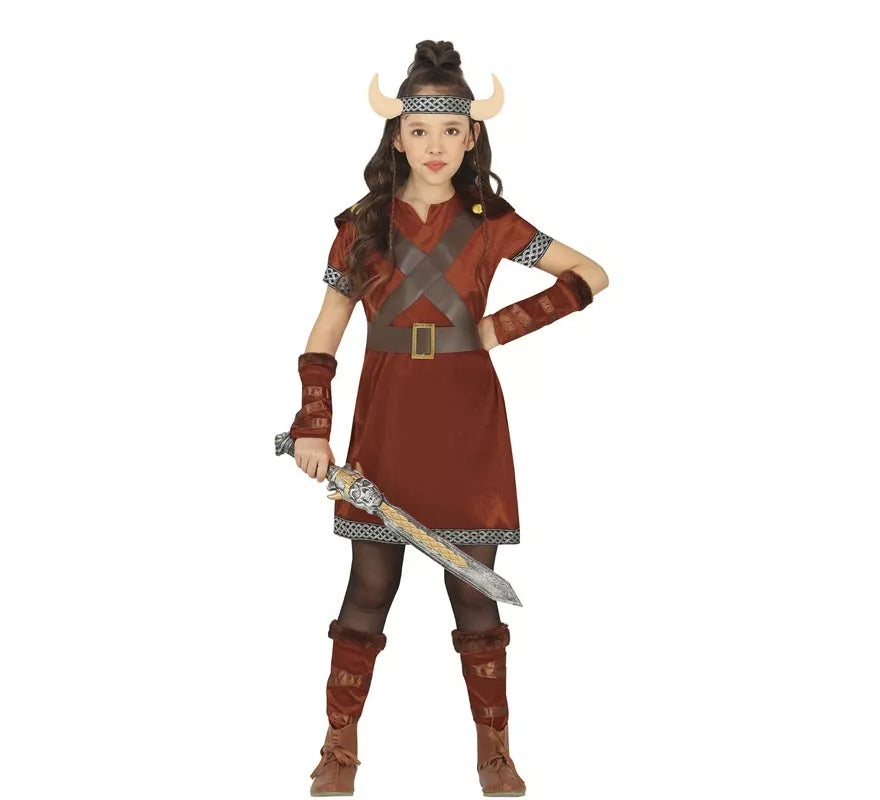 Translation missing: es.Disfraz de Guerrera Nórdica Vikinga para niña