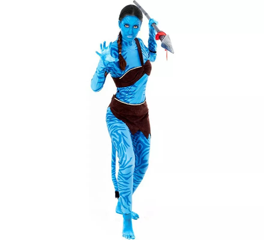 Translation missing: es.Disfraz de Guerrera Tribal azul para mujer