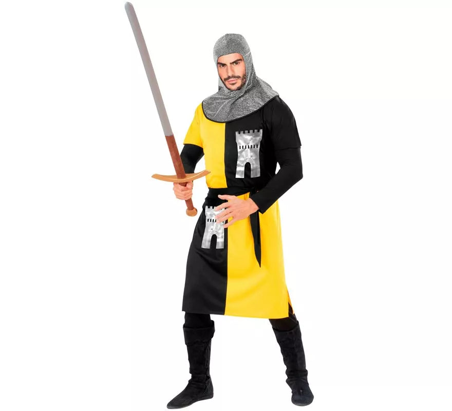 Translation missing: es.Disfraz de Guerrero Medieval Amarillo para hombre