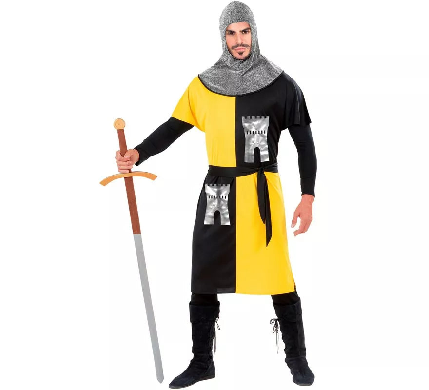 Translation missing: es.Disfraz de Guerrero Medieval Amarillo para hombre