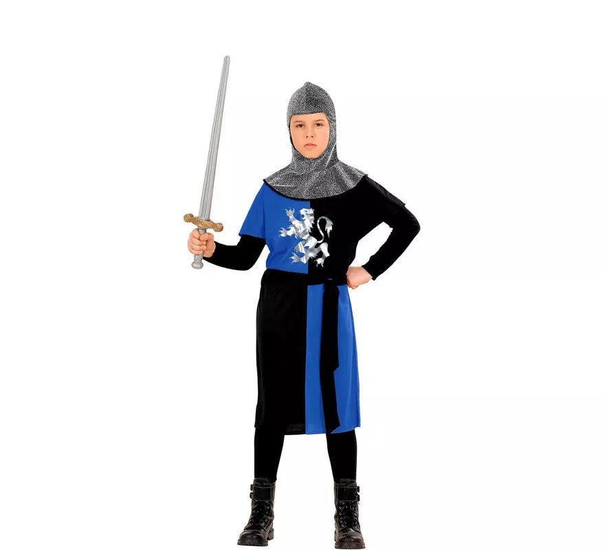 Translation missing: es.Disfraz de Guerrero Medieval Azul para niño