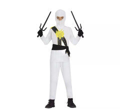 Disfraz de Guerrero Ninja blanco para niños