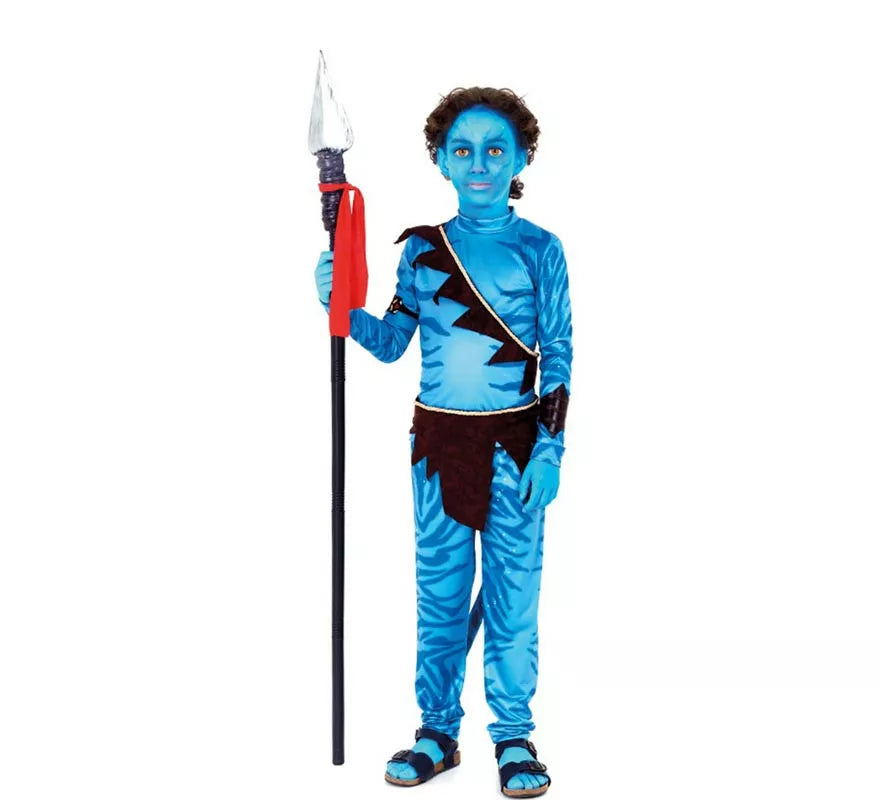 Translation missing: es.Disfraz de Guerrero Tribal azul para niño