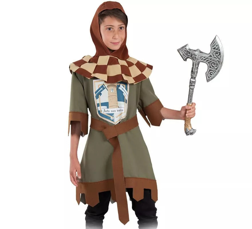 Translation missing: es.Disfraz de Guerrero Verde Medieval para niño