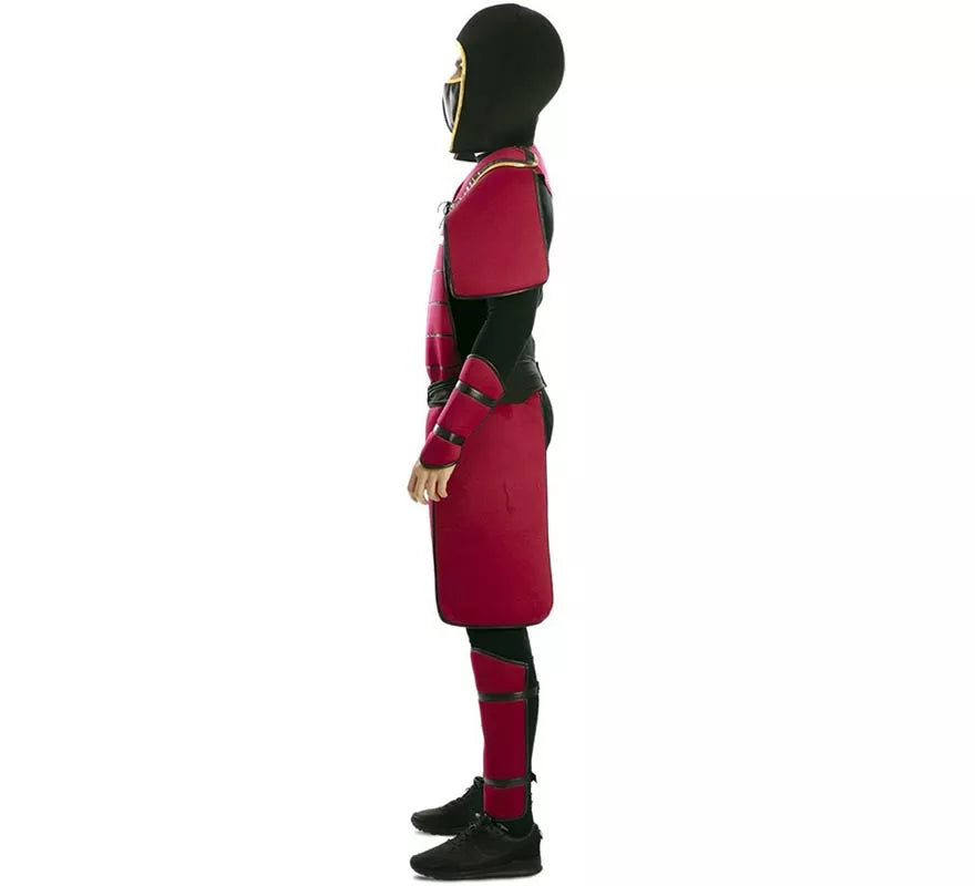 Disfraz de Guerro Samurái rojo para hombre