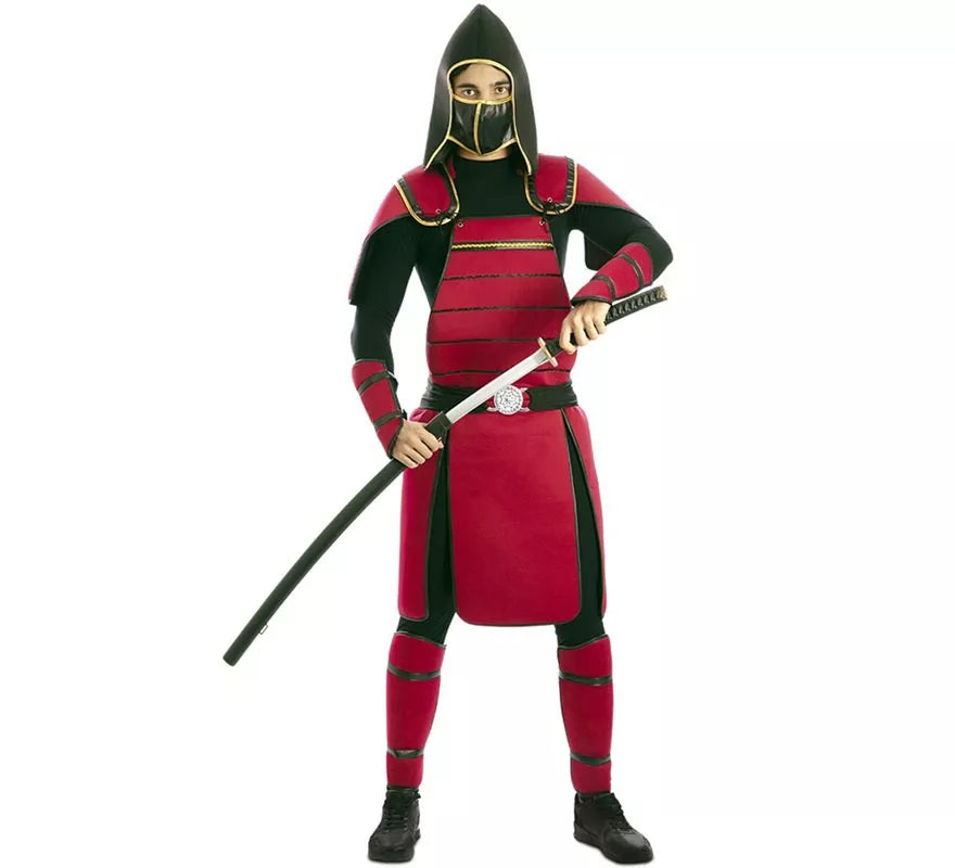 Translation missing: es.Disfraz de Guerro Samurái rojo para hombre
