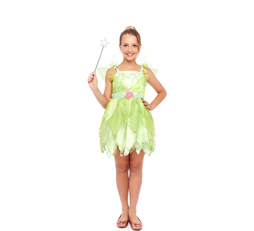 Translation missing: es.Disfraz de Hada Floral Verde para niña
