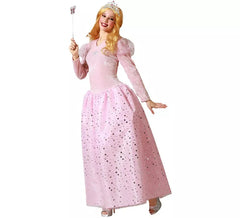 Disfraz de Hada Madrina rosa con lunares para mujer