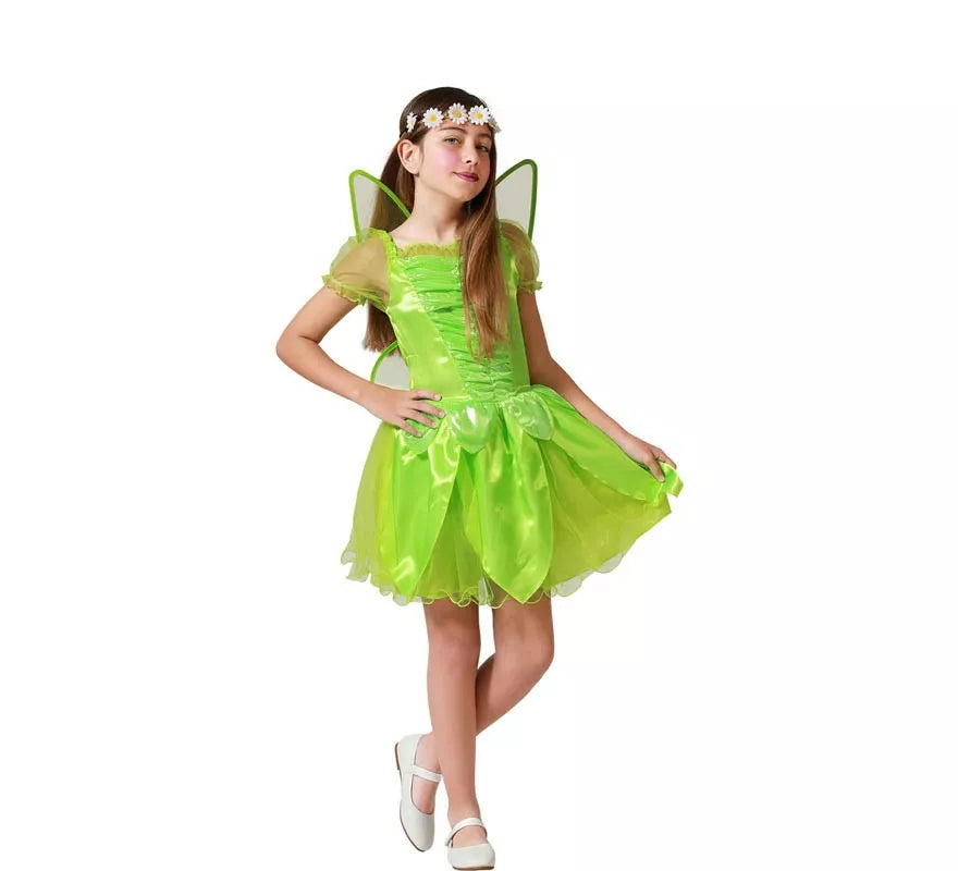 Translation missing: es.Disfraz de Hada verde con alas para niña