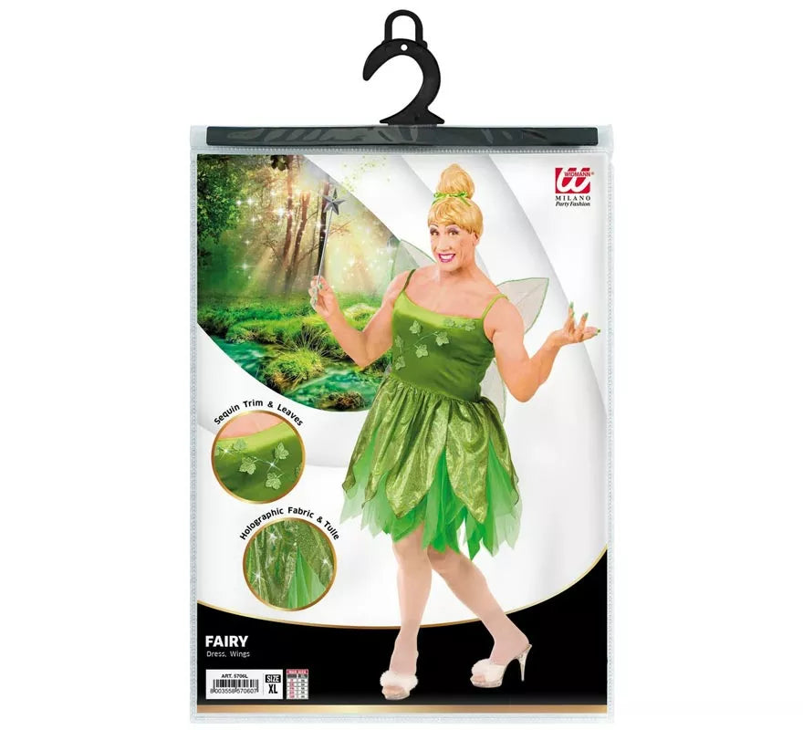 Translation missing: es.Disfraz de Hada verde de cuento para hombre