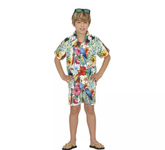 Disfraz de Hawaiano blanco Tropical para niño