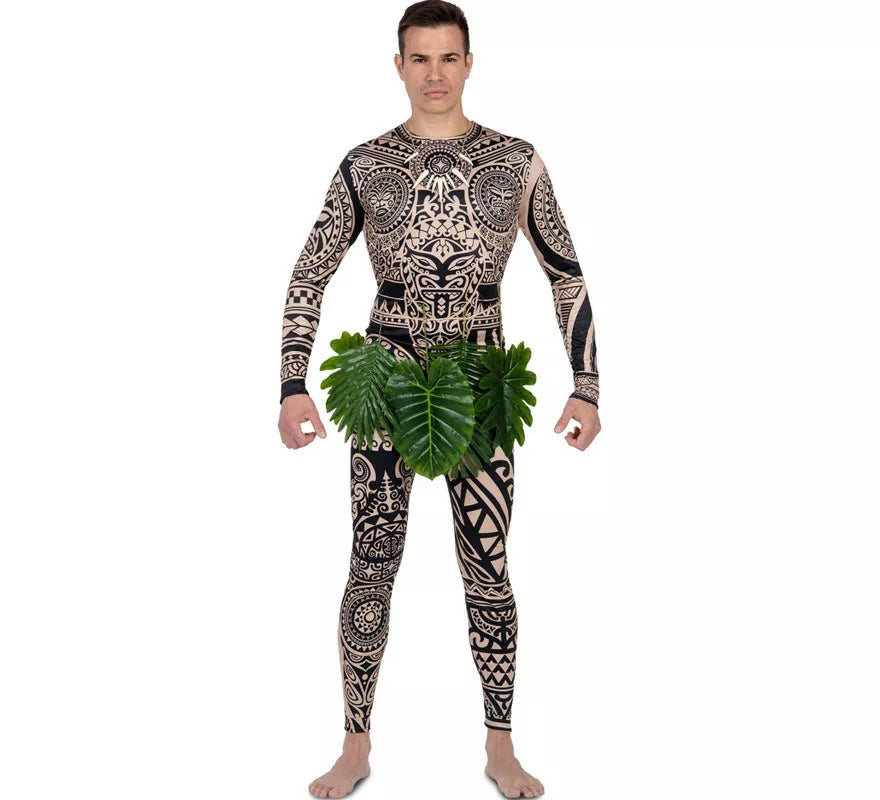 Translation missing: es.Disfraz de Hawaiano Tatuado Isla Maui para hombre