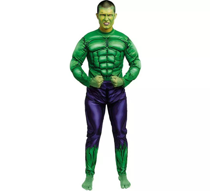 Translation missing: es.Disfraz de Héroe Gigante verde Musculoso para hombre