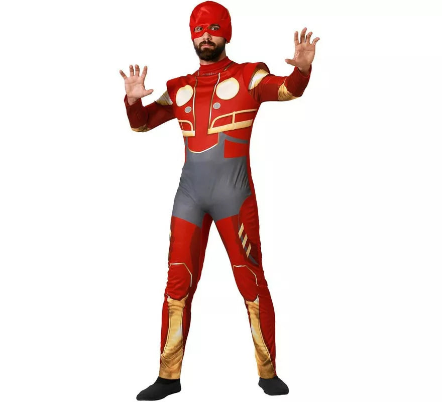 Translation missing: es.Disfraz de Héroe Robot rojo para hombre