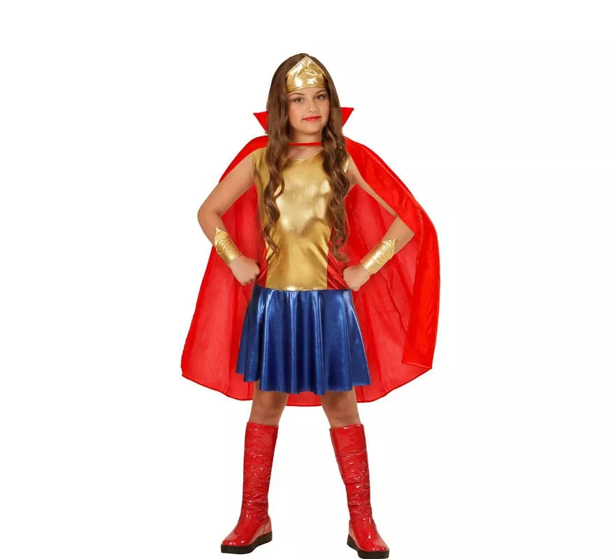 Translation missing: es.Disfraz de Heroína dorada para niña y adolescente