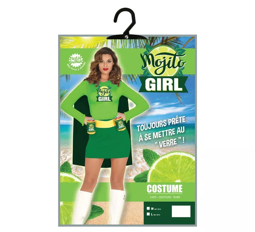 Translation missing: es.Disfraz de Heroína Mojito con capa para mujer