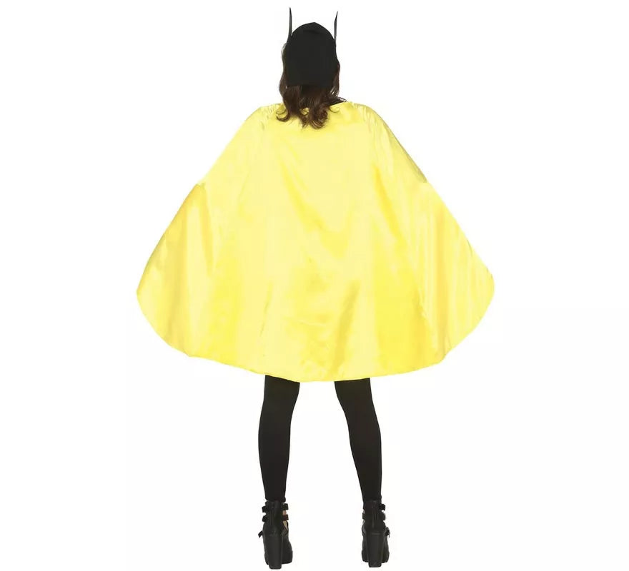 Translation missing: es.Disfraz de Heroína Oscura con capa amarilla para adolescente