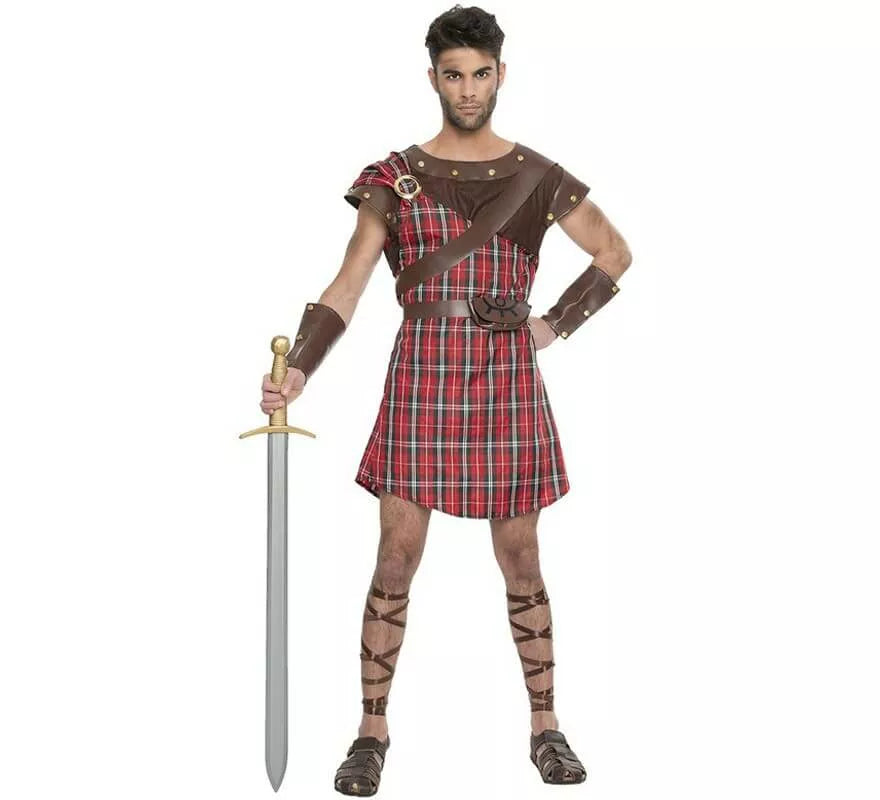Translation missing: es.Disfraz de Highlander Escocés Rojo para hombre