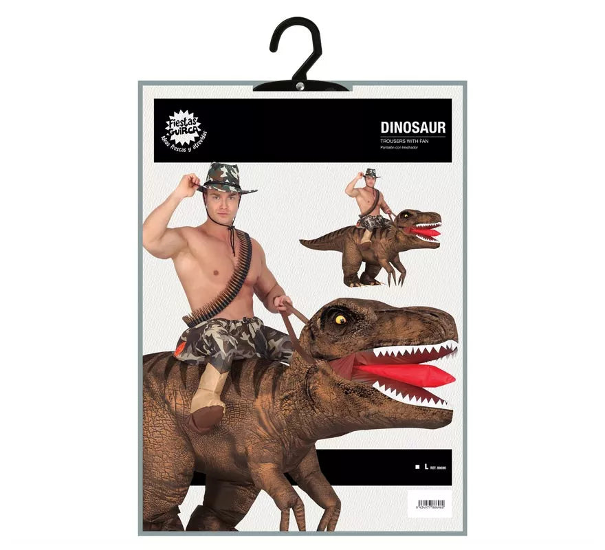 Translation missing: es.Disfraz de Hinchable Dinosaurio Montado para adultos