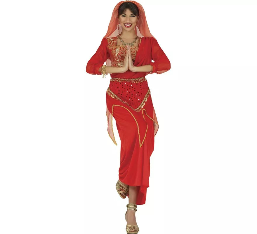 Translation missing: es.Disfraz de Hindú Rojo para mujer