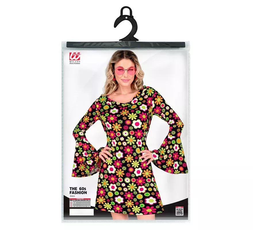 Translation missing: es.Disfraz de Hippie años 60 Floral oscuro para mujer