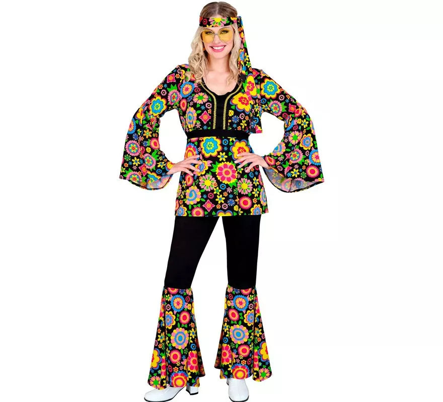 Translation missing: es.Disfraz de Hippie años 60 Flores y Mandalas para mujer